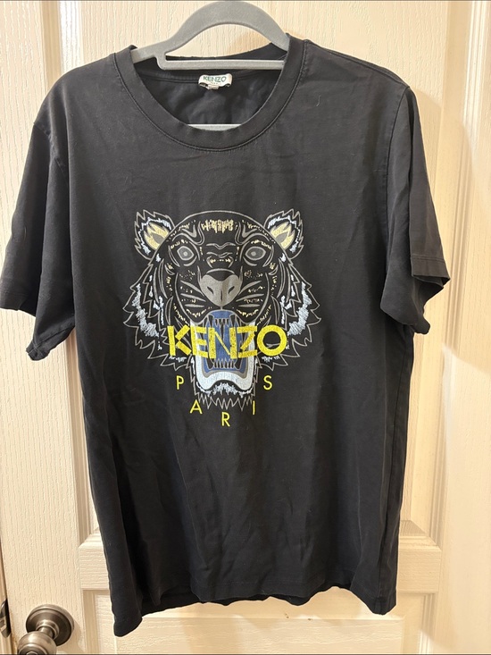 Kenzo Other - Kenzo Black Short Sleeve Tiger Graphic Tee with Yellow Accents